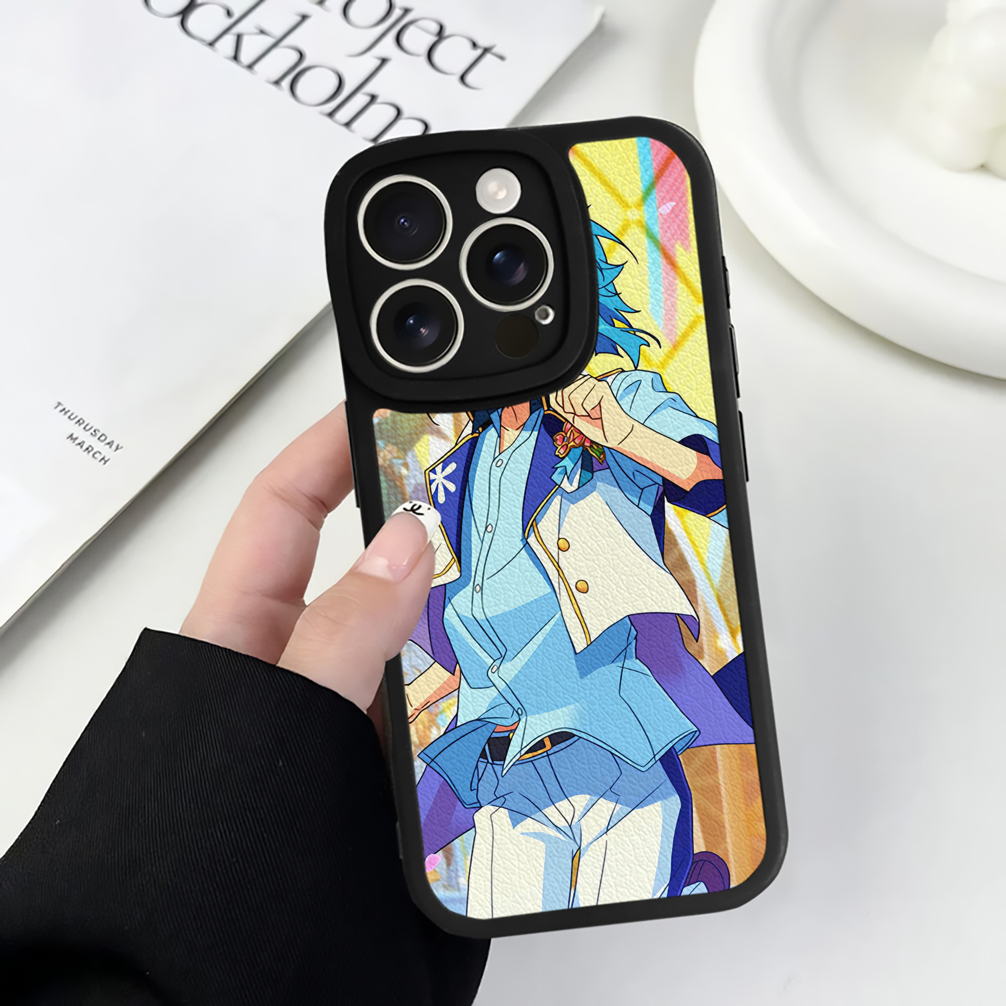 （画像用） あんさんぶるスターズ! Ensemble Stars 【iPhone 16シリーズ対応】シリコンスマホケース（レザー調） 材質：シリコン
